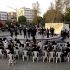 چشم‌های بارانی عزاداران در محوطه تئاتر شهر
