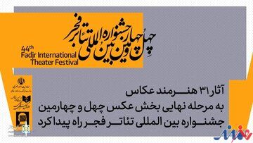 به گزارش هنرمند نیوز به نقل از روابط عمومی اداره‌کل هنرهای نمایشی، ۱۱۵ هنرمند، ۵۴۷ اثر را به بخش عکس چهل‌وسومین جشنواره بین‌المللی تئاتر فجر ارائه کردند. از این تعداد ۶۰ هنرمند از تهران و ۵۵ هنرمند از دیگر شهرهای کشورند. از میان این آثار در نهایت، ۵۱ اثر از ۳۱ هنرمند به مرحله نهایی داوری راه یافتند.