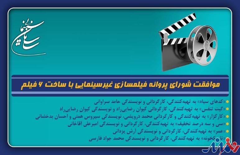 موافقت شورای پروانه فیلمسازی غیرسینمایی با ساخت 6 فیلمنامه