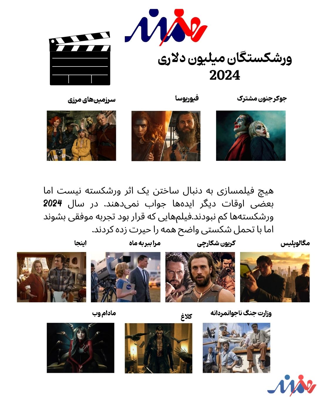 ورشکستگان میلیون دلاری | ۱۰ فیلمی که در گیشۀ ۲۰۲۴ فاجعه آفریدند