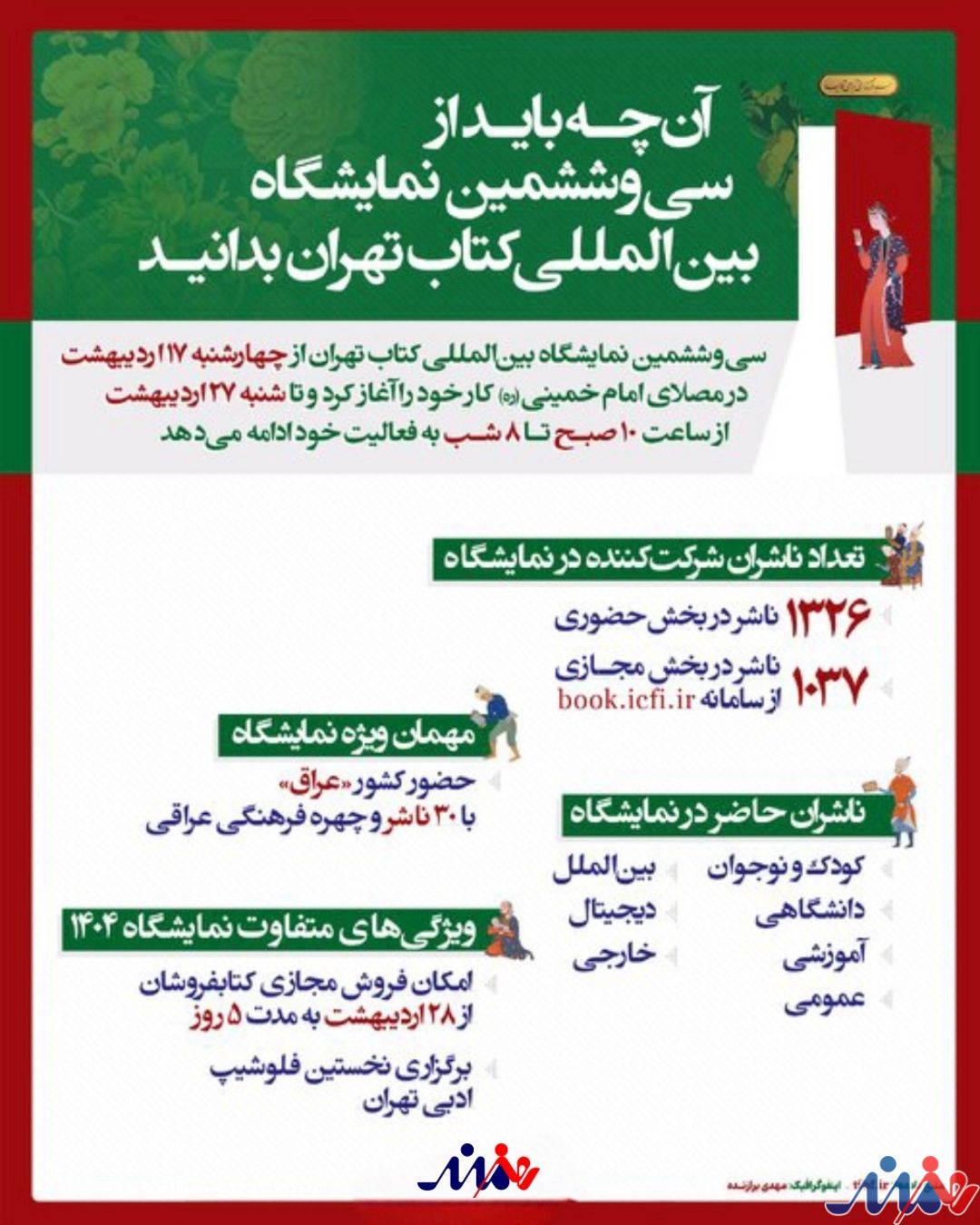 اینفوگرافیک/ آن‌چه باید از سی‌وششمین نمایشگاه بین‌المللی کتاب تهران بدانید